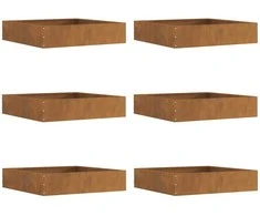 Vejo kraštas 6 pcs Rūdijanti 60 x 60 x 13 cm