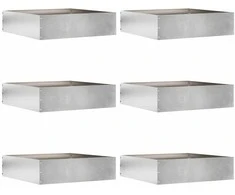 Vejo kraštas 6 pcs Sidabro 50 x 50 x 13 cm Nerūdijantis Plienas