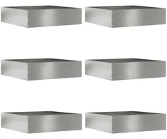 Vejo kraštas 6 pcs Sidabro 50 x 50 x 13 cm Cinkuota plienas