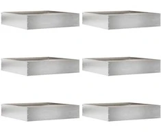Vejo kraštas 6 pcs Sidabro 60 x 60 x 13 cm Nerūdijantis Plienas