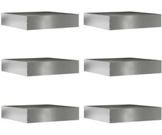 Vejo kraštas 6 pcs Sidabro 60 x 60 x 13 cm Cinkuota plienas