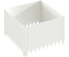 Vejo kraštas 60 x 60 x 35 cm Plienas Balta