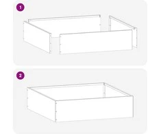 Vejo kraštas 40 x 40 x 13 cm Galvanizuotas plienas Sidabrinė