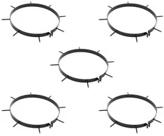 Vejos aeratoriaus spaustukas su smeigėmis 5 pcs Juodas Ø 300 mm