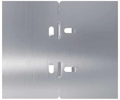 Vejo kraštas 50 pcs 10 x 103 cm Galvanizuotas plienas Sidabrinė