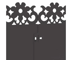 Vejos borteliai 10 vnt. 103 x 0,05 x 22 cm Plienas Juoda