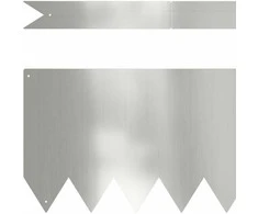 Vejo kraštas 20 pcs Sidabro 100 x 0.05 x 20 cm Cinkuota plienas