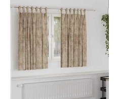 Aksominio tipo užuolaidos 2 pcs šampano 140 x 140 cm Aksomas