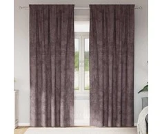 Aksominio tipo užuolaidos 2 pcs Ruda 225 x 140 cm Aksomas