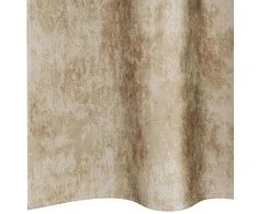Aksominio tipo užuolaidos 2 pcs Kreminė 140 x 140 cm Aksomas