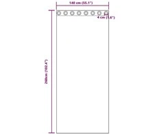 Aksominio tipo užuolaidos 2 vnt. Ruda 260 x 140 cm Aksomas