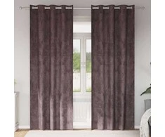 Aksominio tipo užuolaidos 2 pcs Ruda 260 x 140 cm Aksomas