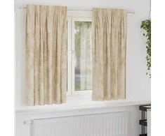 Aksominio tipo užuolaidos 2 pcs Kreminė 175 x 140 cm Aksomas