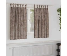 Aksominio tipo užuolaidos 2 pcs Kapučino 140 x 140 cm Aksomas