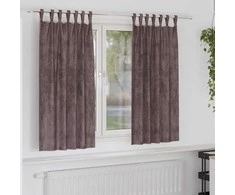 Aksominio tipo užuolaidos 2 pcs Ruda 175 x 140 cm Aksomas