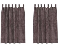Aksominio tipo užuolaidos 2 pcs Ruda 175 x 140 cm Aksomas