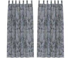 Aksominio tipo užuolaidos 2 pcs Sidabrinė Pilka 260 x 140 cm