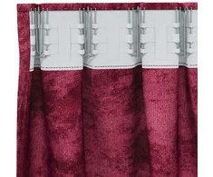 Aksominio tipo užuolaidos 2 pcs Vyno raudonumo 175 x 140 cm