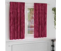 Aksominio tipo užuolaidos 2 pcs Vyno raudonumo 175 x 140 cm