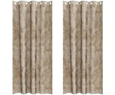 Aksominio tipo užuolaidos 2 pcs šampano 260 x 140 cm Aksomas