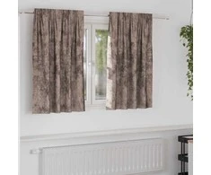 Aksominio tipo užuolaidos 2 pcs Kapučino 140 x 140 cm Aksomas