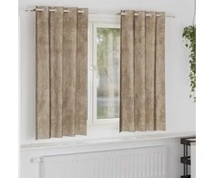 Aksominio tipo užuolaidos 2 pcs šampano 175 x 140 cm Aksomas