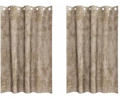 Aksominio tipo užuolaidos 2 pcs šampano 175 x 140 cm Aksomas