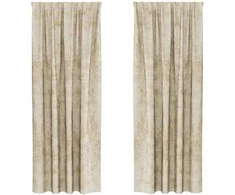 Aksominio tipo užuolaidos 2 pcs Kreminė 260 x 140 cm Aksomas