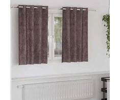Aksominio tipo užuolaidos 2 pcs Ruda 140 x 140 cm Aksomas