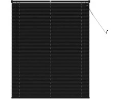 Venecijos žaliuzės Juodas 150 x 110 cm 25 mm PVC
