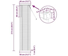 Venecijos žaliuzės Šviesiai ruda su raštu 213 x 40 cm 25 mm PVC