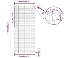 Venecijos žaliuzės Šviesiai ruda su raštu 150 x 60 cm 25 mm PVC