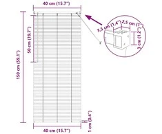 Venecijos žaliuzės Šviesiai ruda su raštu 150 x 40 cm 25 mm PVC