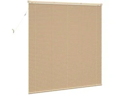 Venecijos žaliuzės Šviesiai ruda su raštu 150 x 130 cm 25 mm