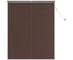 Venecijos žaliuzės Tamsiai ruda su raštu 150 x 120 cm 25 mm PVC