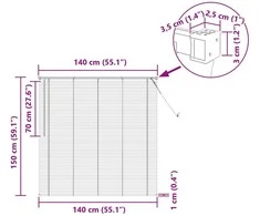 Venecijos žaliuzės Tamsiai ruda su raštu 150 x 140 cm 25 mm PVC