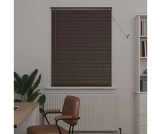 Venecijos žaliuzės Tamsiai ruda su raštu 150 x 100 cm PVC