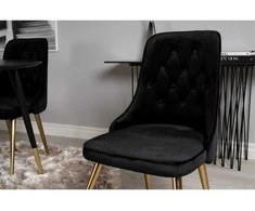 Venture Home Valgomojo kėdės Velvet Deluxe, 2vnt., juodos, aksomas