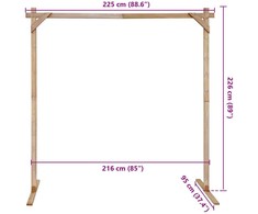Vestuvinis Arklys Šviesiai rudas 225 x 95 x 226 cm