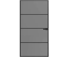 Vidaus durys 102,5 x 201,5 cm Grūdintas stiklas ir aliuminis