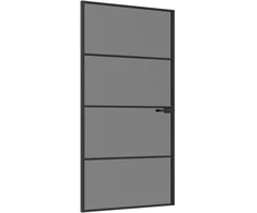 Vidaus durys 102,5 x 201,5 cm Grūdintas stiklas ir aliuminis