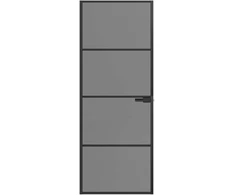 Vidaus durys 76 x 201,5 cm Grūdintas stiklas ir aliuminis