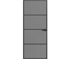 Vidaus durys 83 x 201,5 cm Grūdintas stiklas ir aliuminis