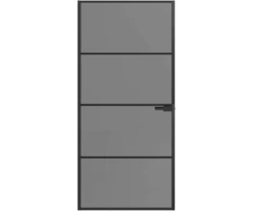 Vidaus durys 93 x 201,5 cm Grūdintas stiklas ir aliuminis