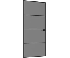 Vidaus durys 93 x 201,5 cm Grūdintas stiklas ir aliuminis