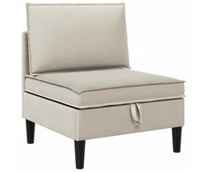 Vidinė Sofa su Saugykla Avižinė Aksomas