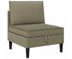 Vidinė Sofa su Saugykla Chaki Aksomas