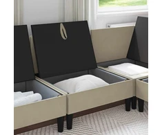 Vidinė Sofa su Saugykla Smėlio Aksomas