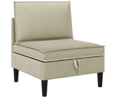 Vidinė Sofa su Saugykla Smėlio Aksomas
