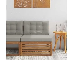 Lauko vidurinė sofa Kietos akacijos mediena Natūrali